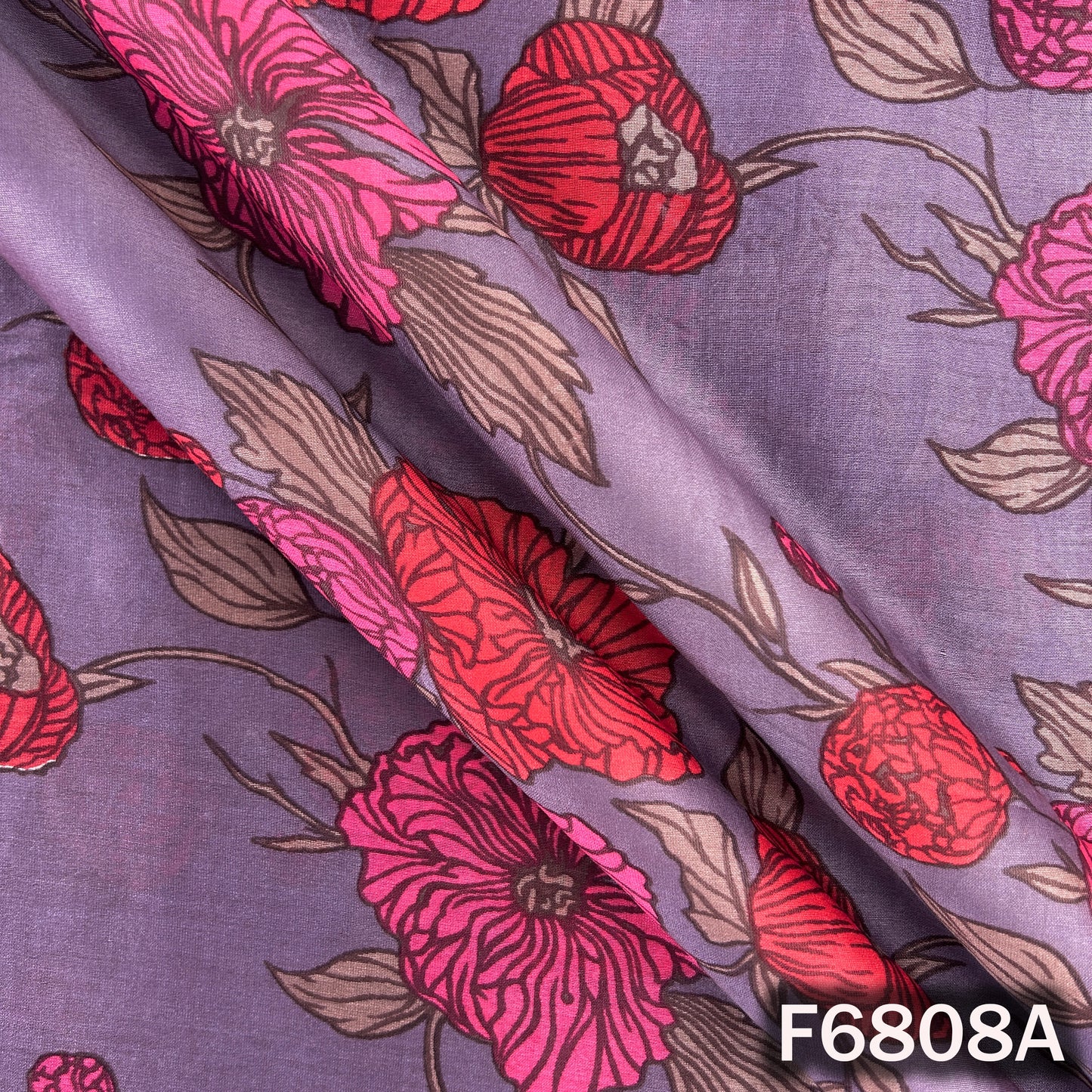 Printed Tussar Chanderi Fabric - F6808