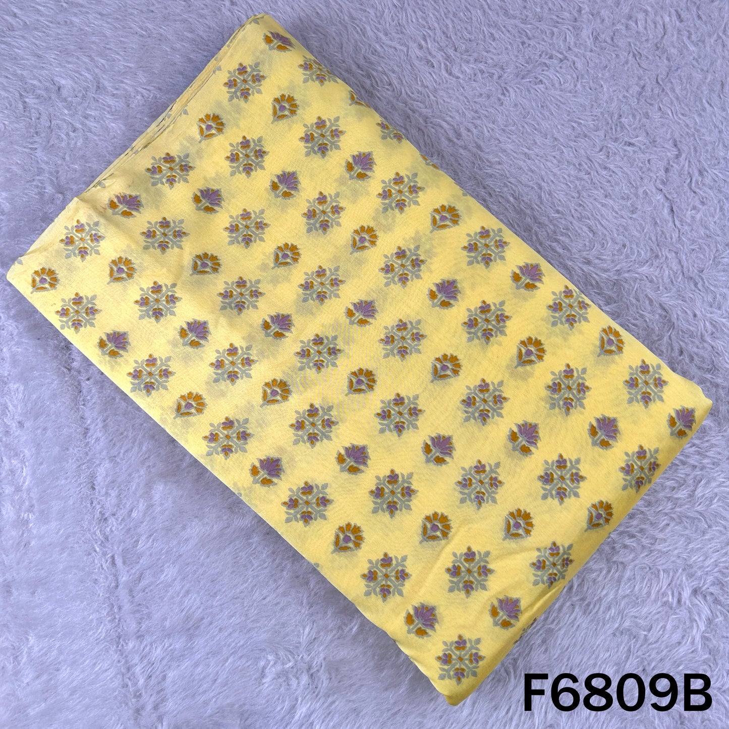 Printed Tussar Chanderi Fabric - F6809