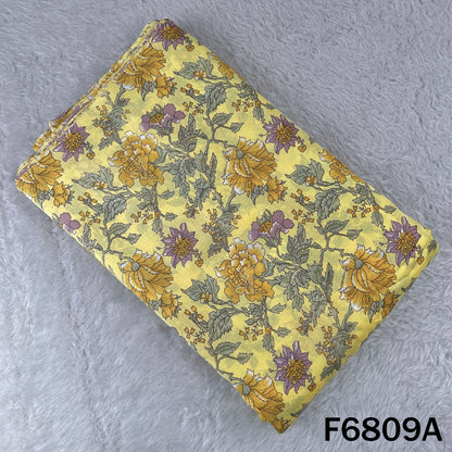 Printed Tussar Chanderi Fabric - F6809