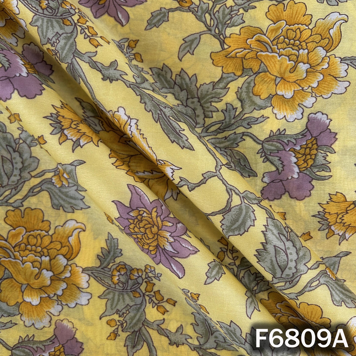 Printed Tussar Chanderi Fabric - F6809