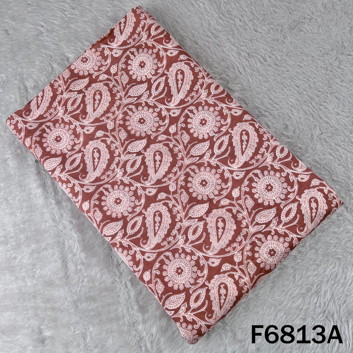 Printed Tussar Chanderi Fabric - F6813