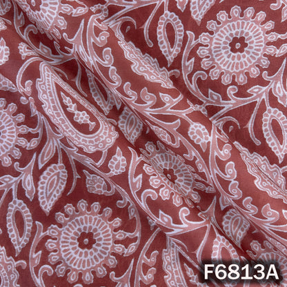 Printed Tussar Chanderi Fabric - F6813