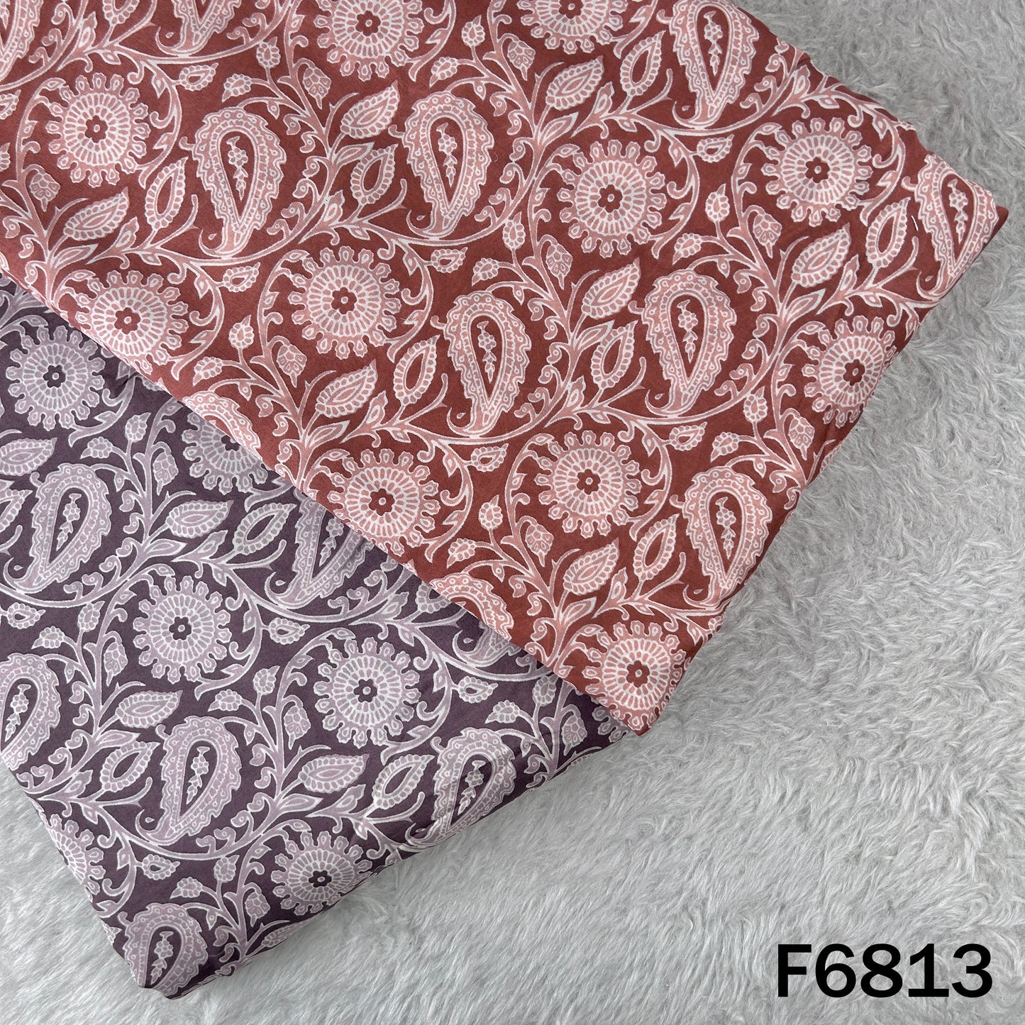 Printed Tussar Chanderi Fabric - F6813