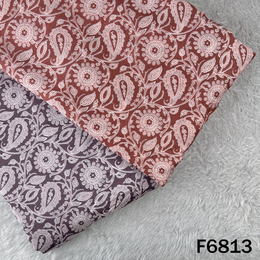 Printed Tussar Chanderi Fabric - F6813