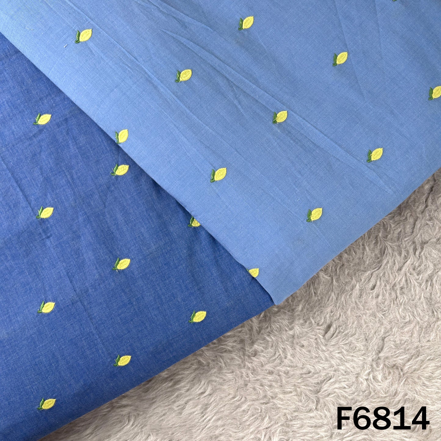 Thread Work Denim Cotton Fabric - F6814