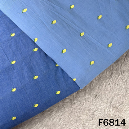 Thread Work Denim Cotton Fabric - F6814