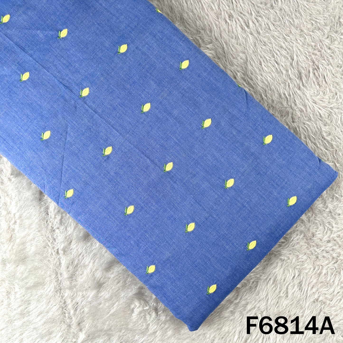 Thread Work Denim Cotton Fabric - F6814