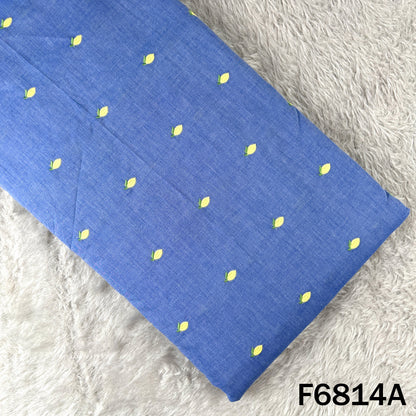 Thread Work Denim Cotton Fabric - F6814