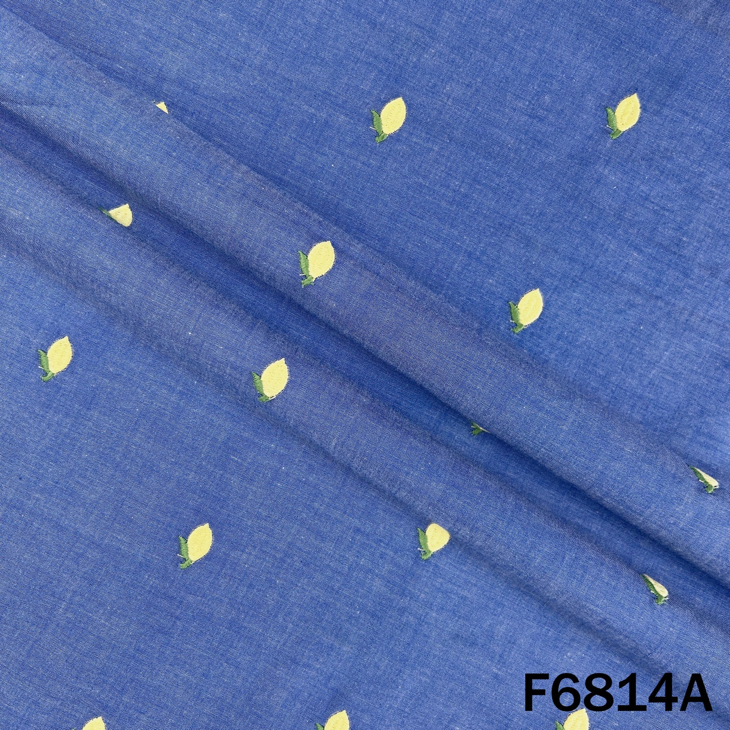 Thread Work Denim Cotton Fabric - F6814