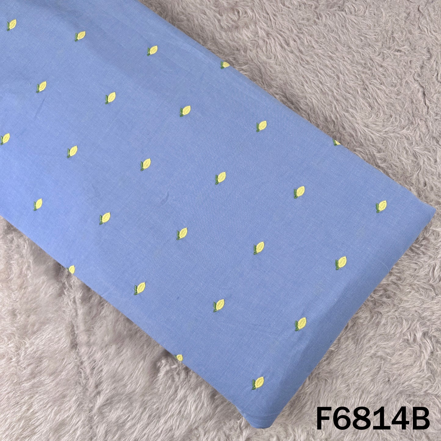 Thread Work Denim Cotton Fabric - F6814