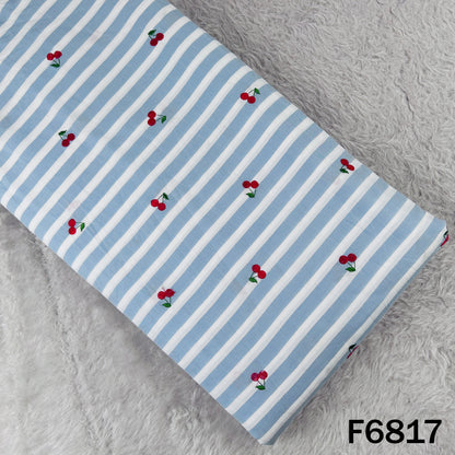 Thread Work Stripes Cotton Fabric - F6817