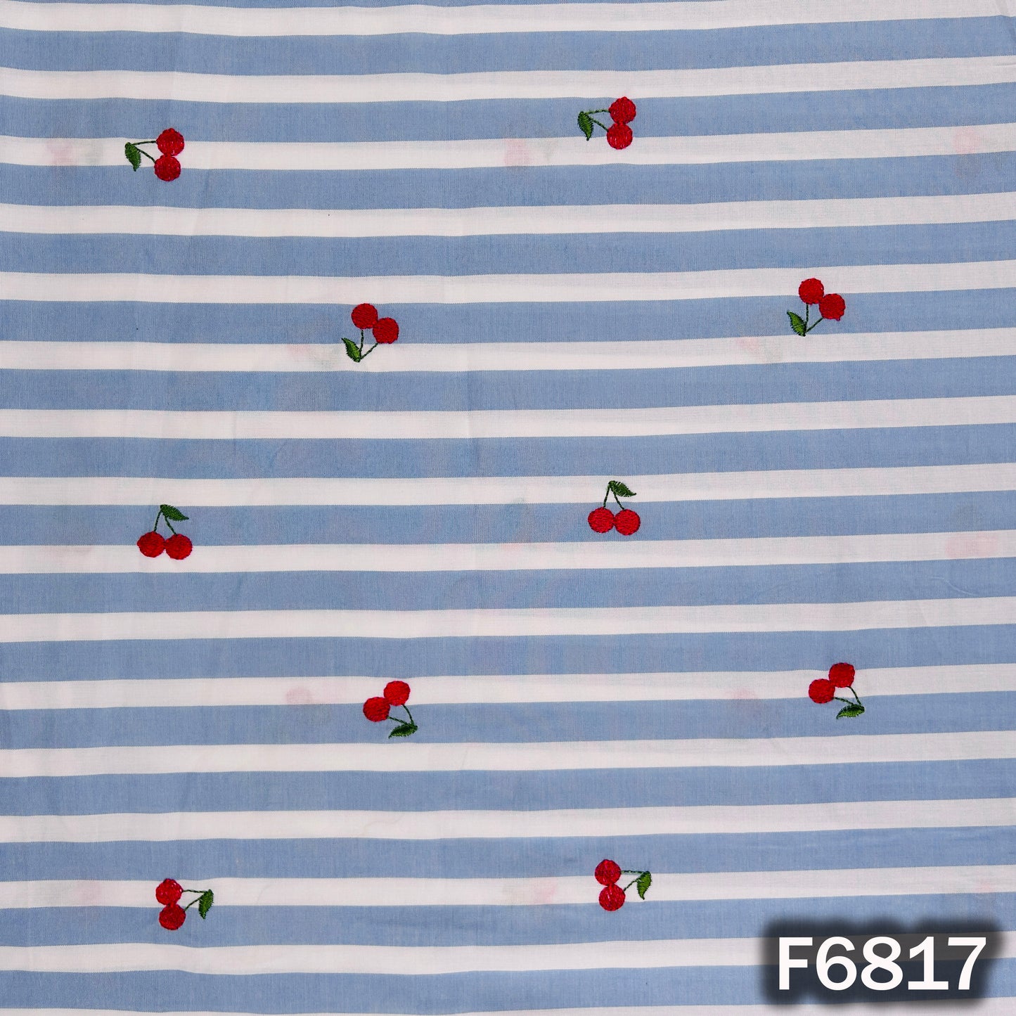 Thread Work Stripes Cotton Fabric - F6817