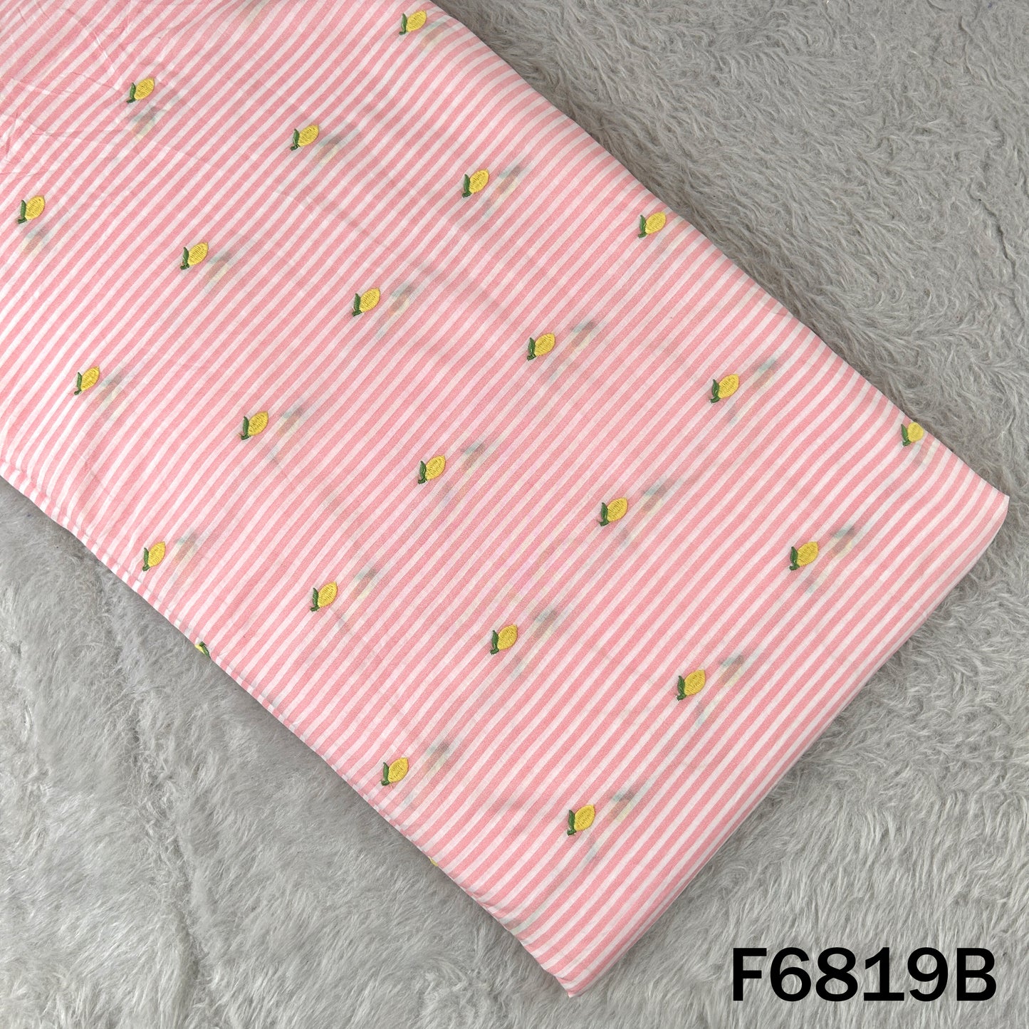 Thread Work Stripes Mul Cotton Fabric - F6819