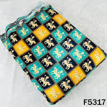 Digital Print Velvet Fabric - F5317