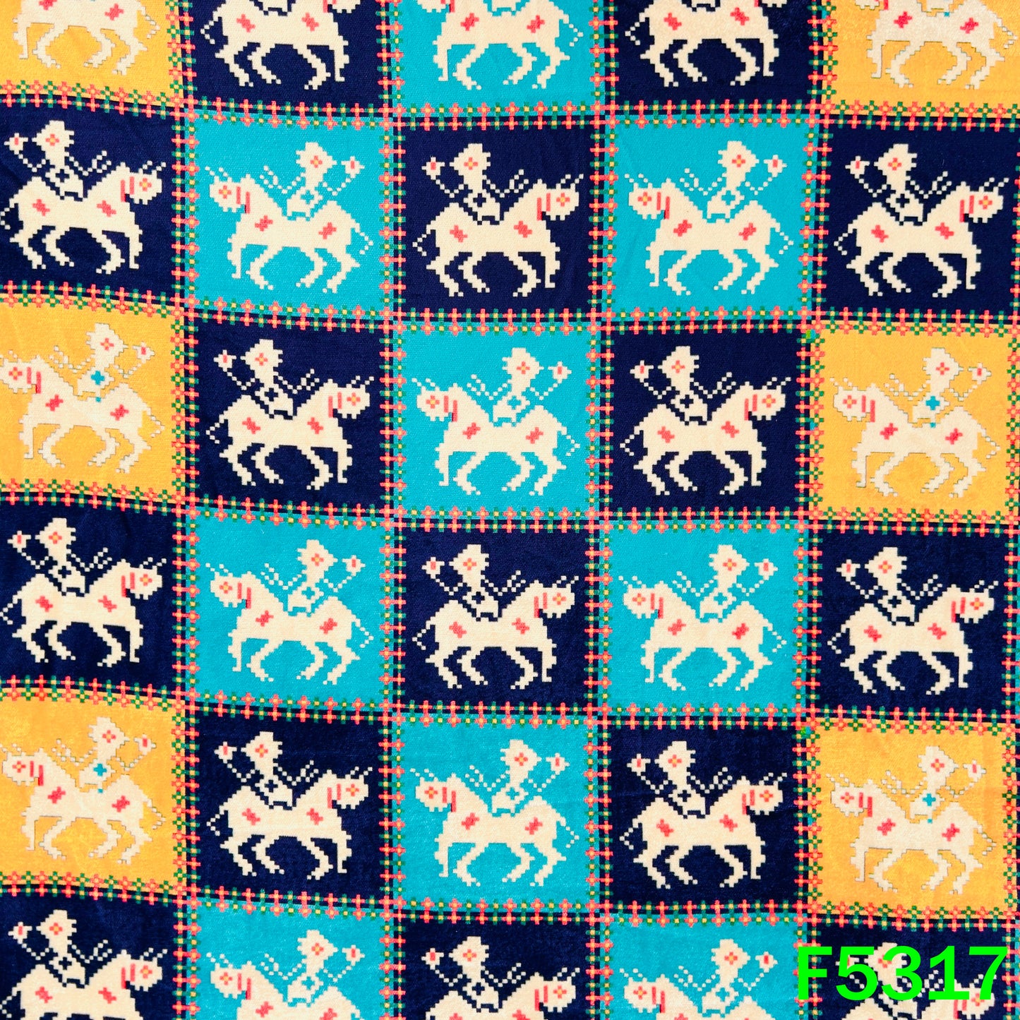 Digital Print Velvet Fabric - F5317