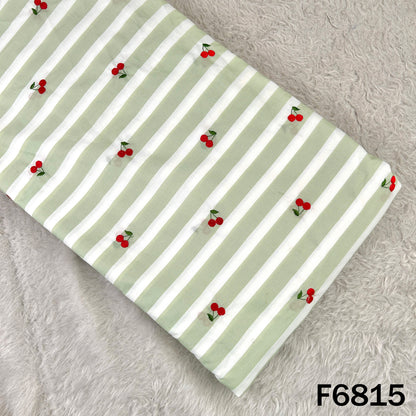 Thread Work Stripes Cotton Fabric - F6815