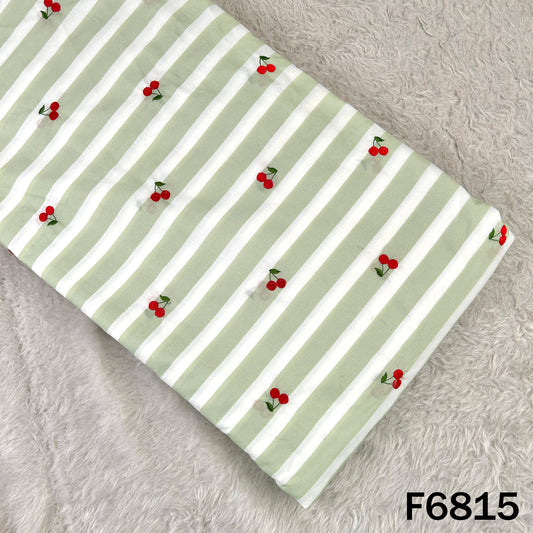 Thread Work Stripes Cotton Fabric - F6815