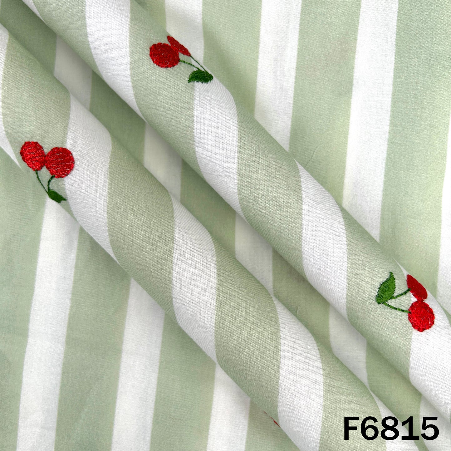 Thread Work Stripes Cotton Fabric - F6815