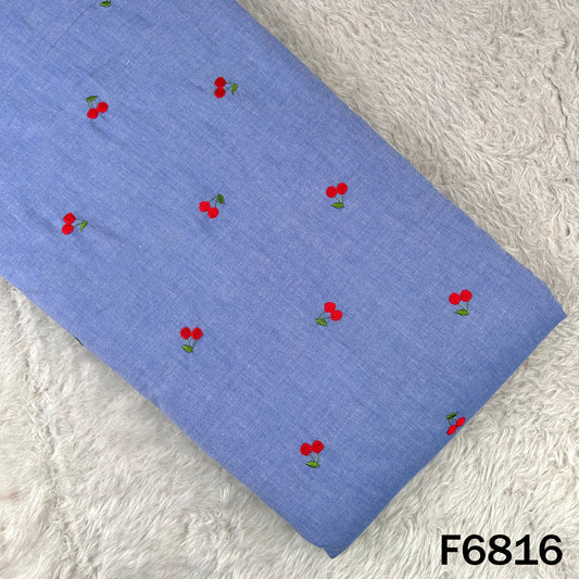 Thread Work Denim Cotton Fabric - F6816