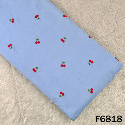 Thread Work Denim Cotton Fabric - F6818