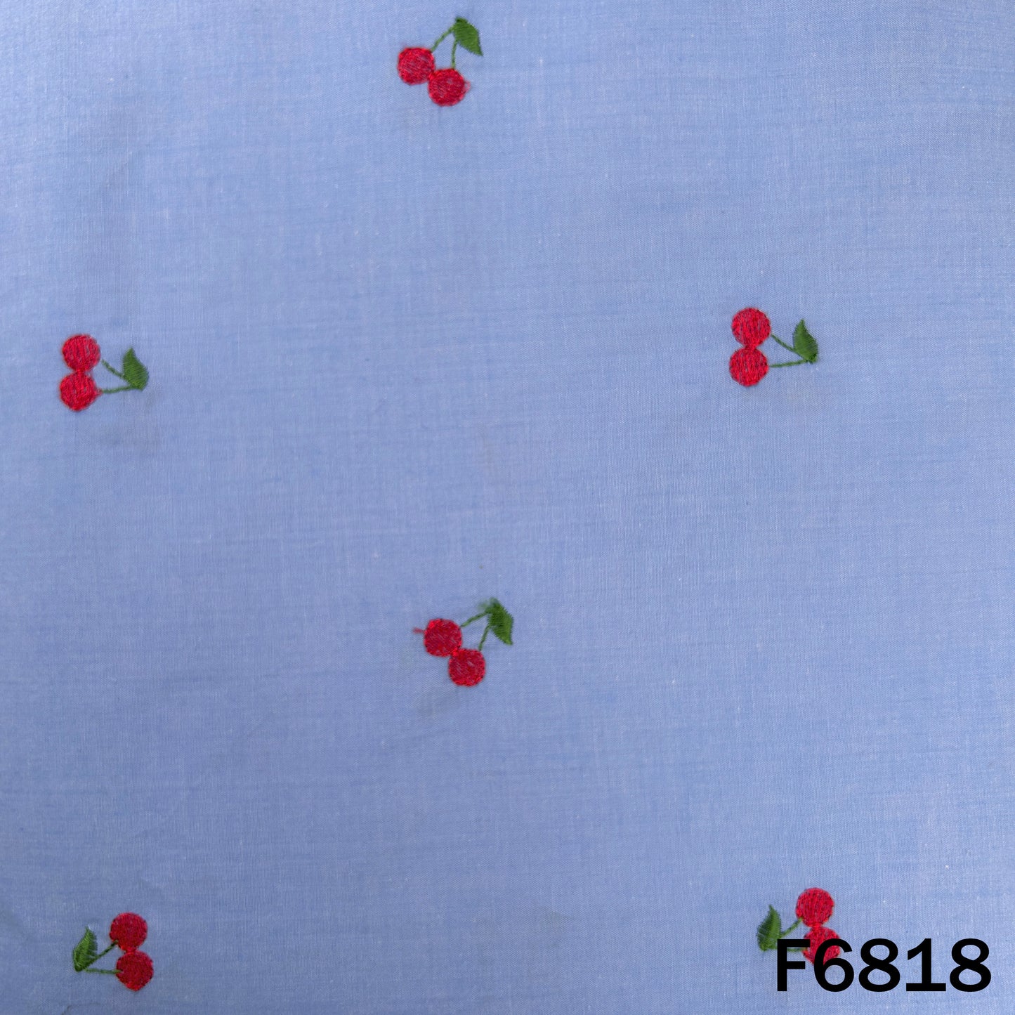 Thread Work Denim Cotton Fabric - F6818