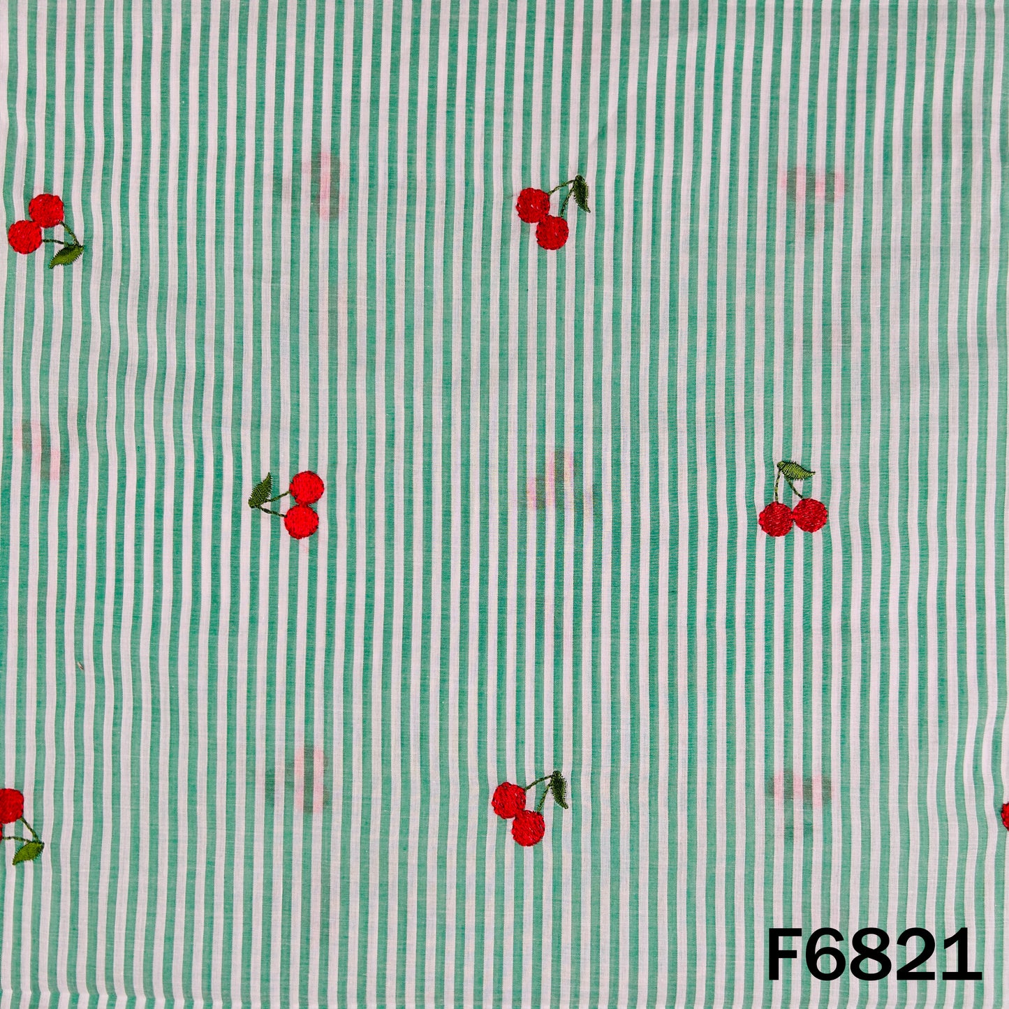 Thread Work Stripes Cambric Cotton Fabric - F6821