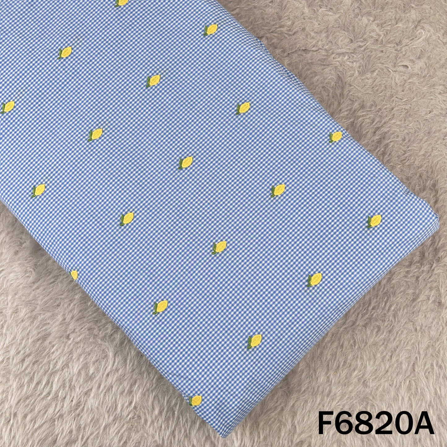 Thread Work Check Cambric Cotton Fabric - F6820