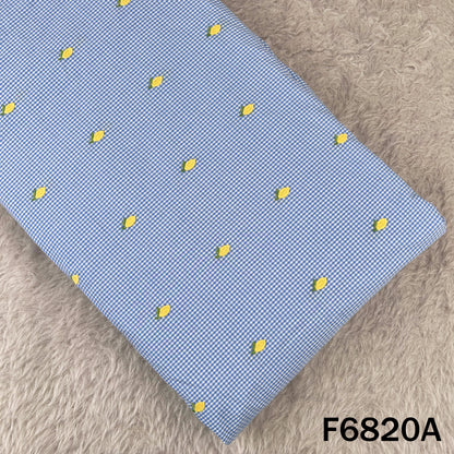 Thread Work Check Cambric Cotton Fabric - F6820