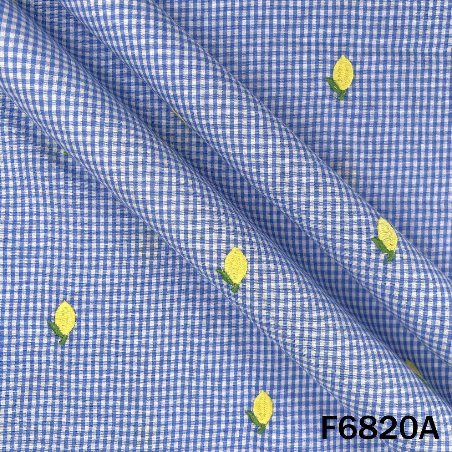 Thread Work Check Cambric Cotton Fabric - F6820