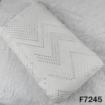 Dyeable Thread Embroidered Mirror Work Georgette Fabric - F7245
