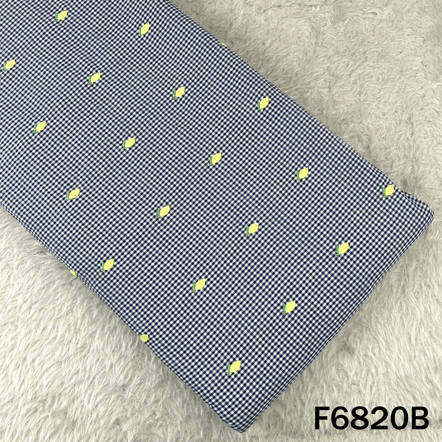Thread Work Check Cambric Cotton Fabric - F6820