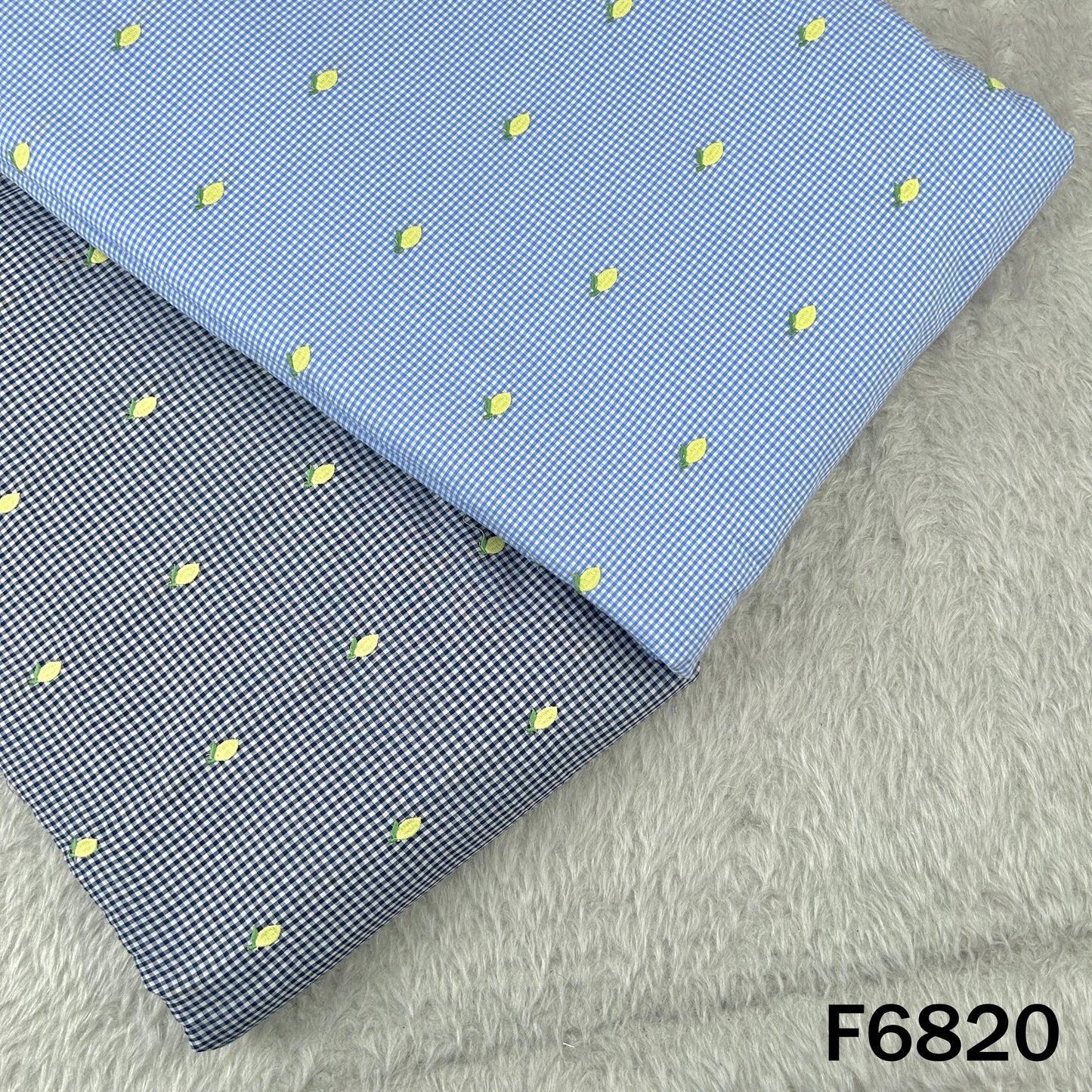 Thread Work Check Cambric Cotton Fabric - F6820