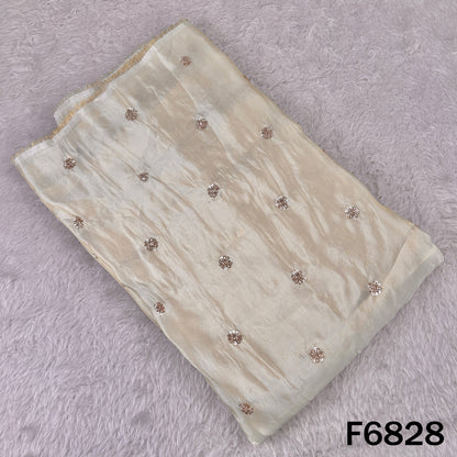 Dyeable Cut dana Sequins Work Shimmer Tissue Fabric - F6828