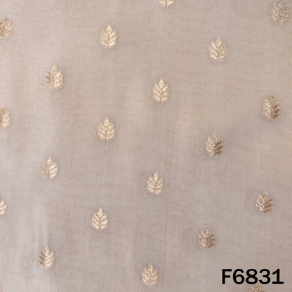 Dyeable Zari Work Shimmer Tissue Fabric - F6831