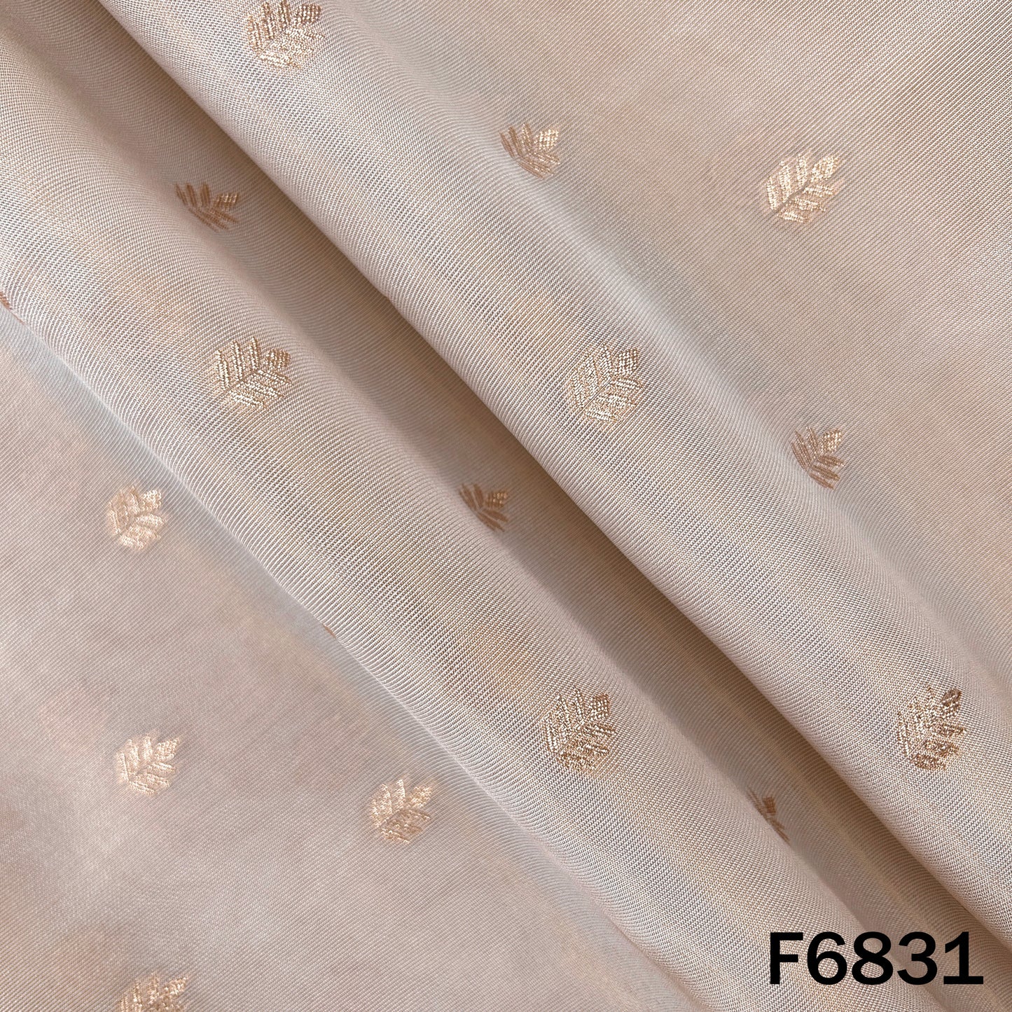 Dyeable Zari Work Shimmer Tissue Fabric - F6831