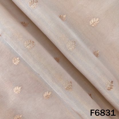 Dyeable Zari Work Shimmer Tissue Fabric - F6831