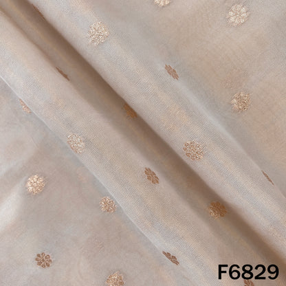Dyeable Zari Work Shimmer Tissue Fabric - F6829
