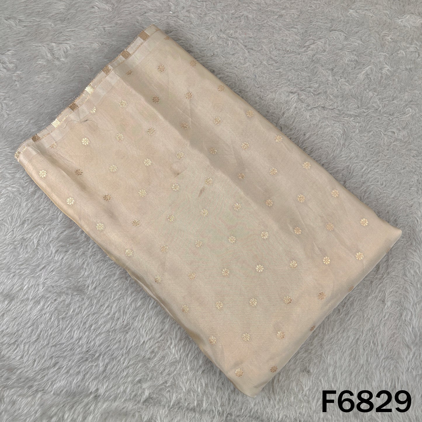 Dyeable Zari Work Shimmer Tissue Fabric - F6829