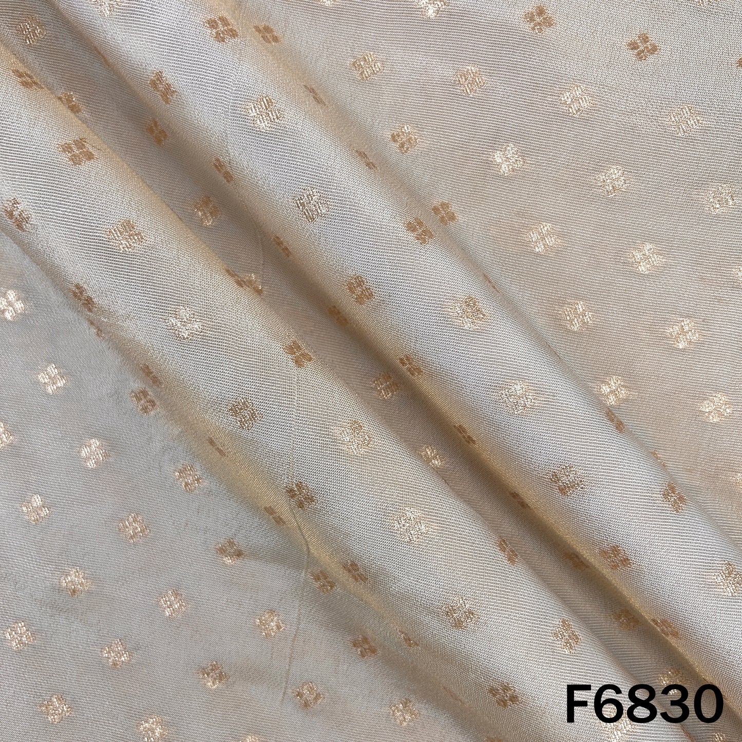 Dyeable Zari Work Shimmer Tissue Fabric - F6830