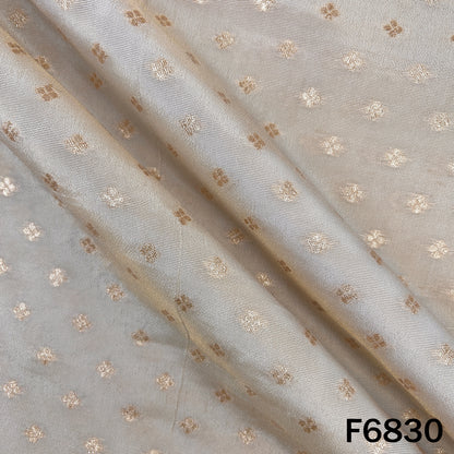 Dyeable Zari Work Shimmer Tissue Fabric - F6830