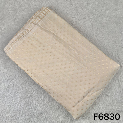 Dyeable Zari Work Shimmer Tissue Fabric - F6830