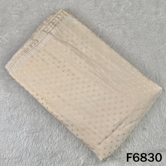 Dyeable Zari Work Shimmer Tissue Fabric - F6830