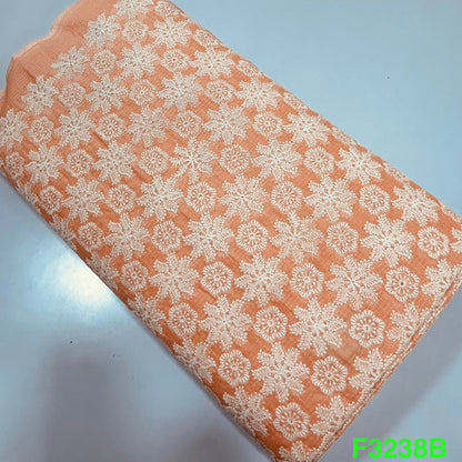 Thread Embroidered Kota Cotton Fabric-F3238
