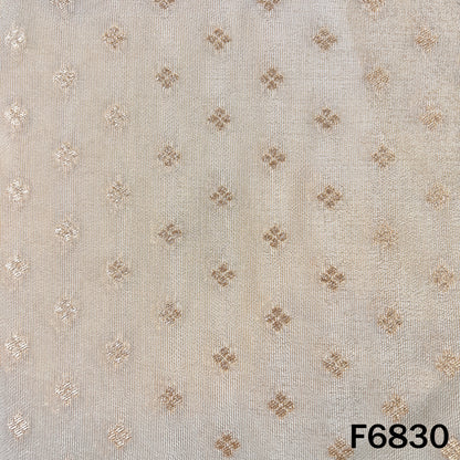 Dyeable Zari Work Shimmer Tissue Fabric - F6830