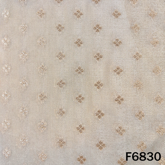 Dyeable Zari Work Shimmer Tissue Fabric - F6830