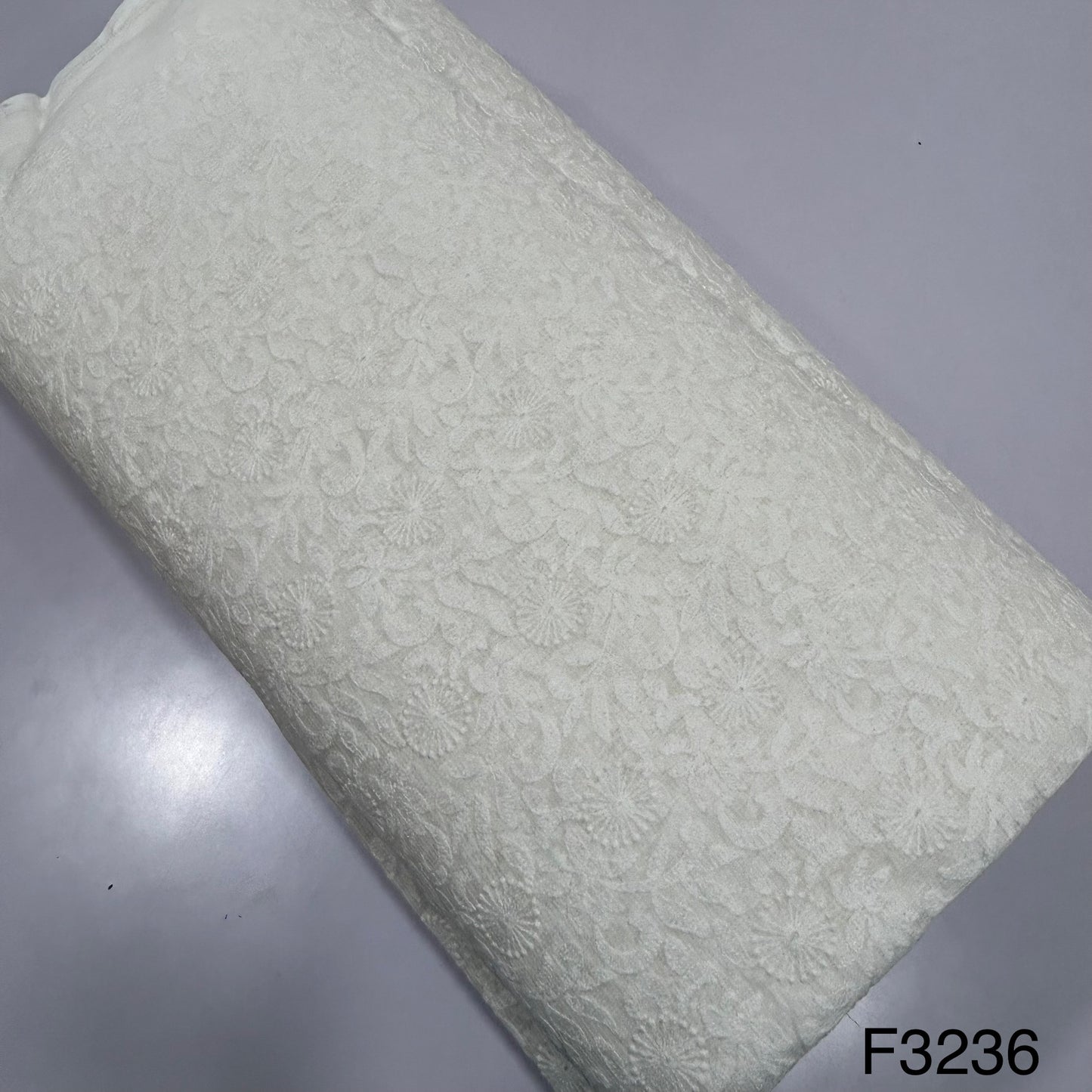 Thread Embroidered Kota Cotton Fabric-F3235