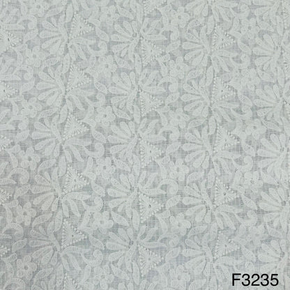 Thread Embroidered Kota Cotton Fabric-F3235