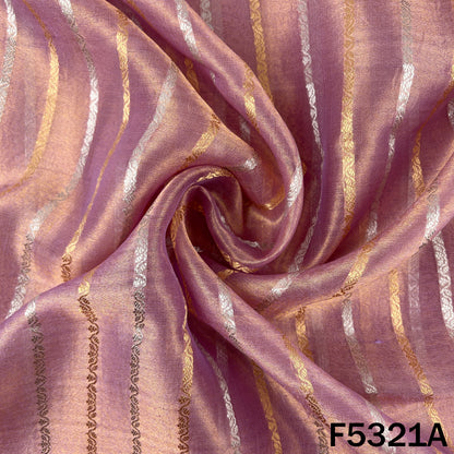 Zari Work Pure Tissue Fabric - F5321