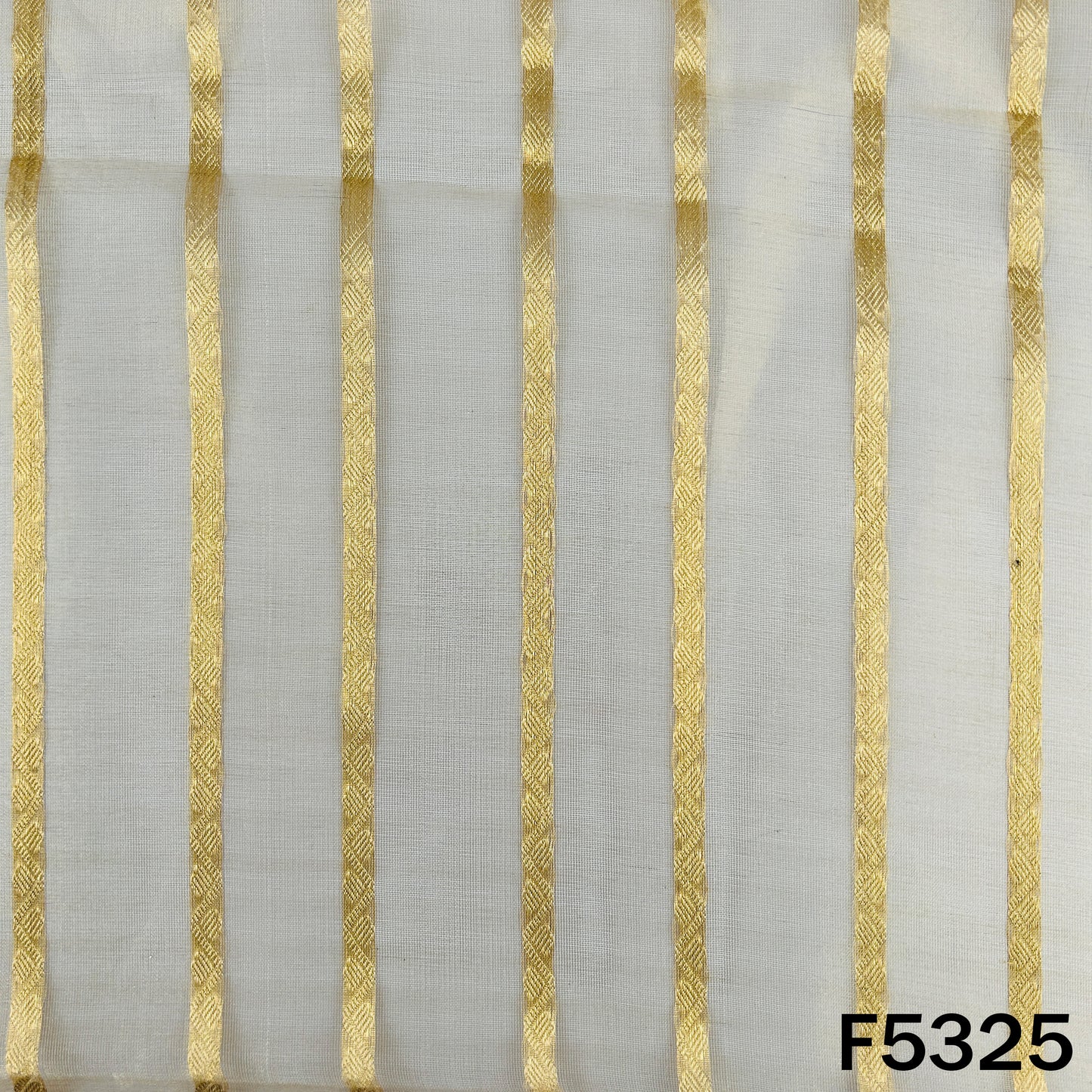 Zari Work Pure Tissue Fabric - F5325