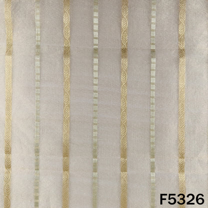 Zari Work Pure Tissue Fabric - F5326